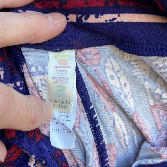 LuLaRoe OS One Size Floral Leggings NWT - Picture 6 of 8